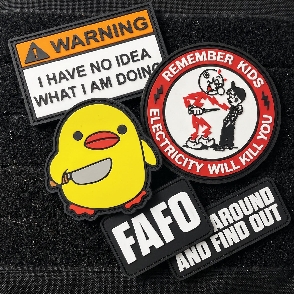 Funny morale patches made from PVC