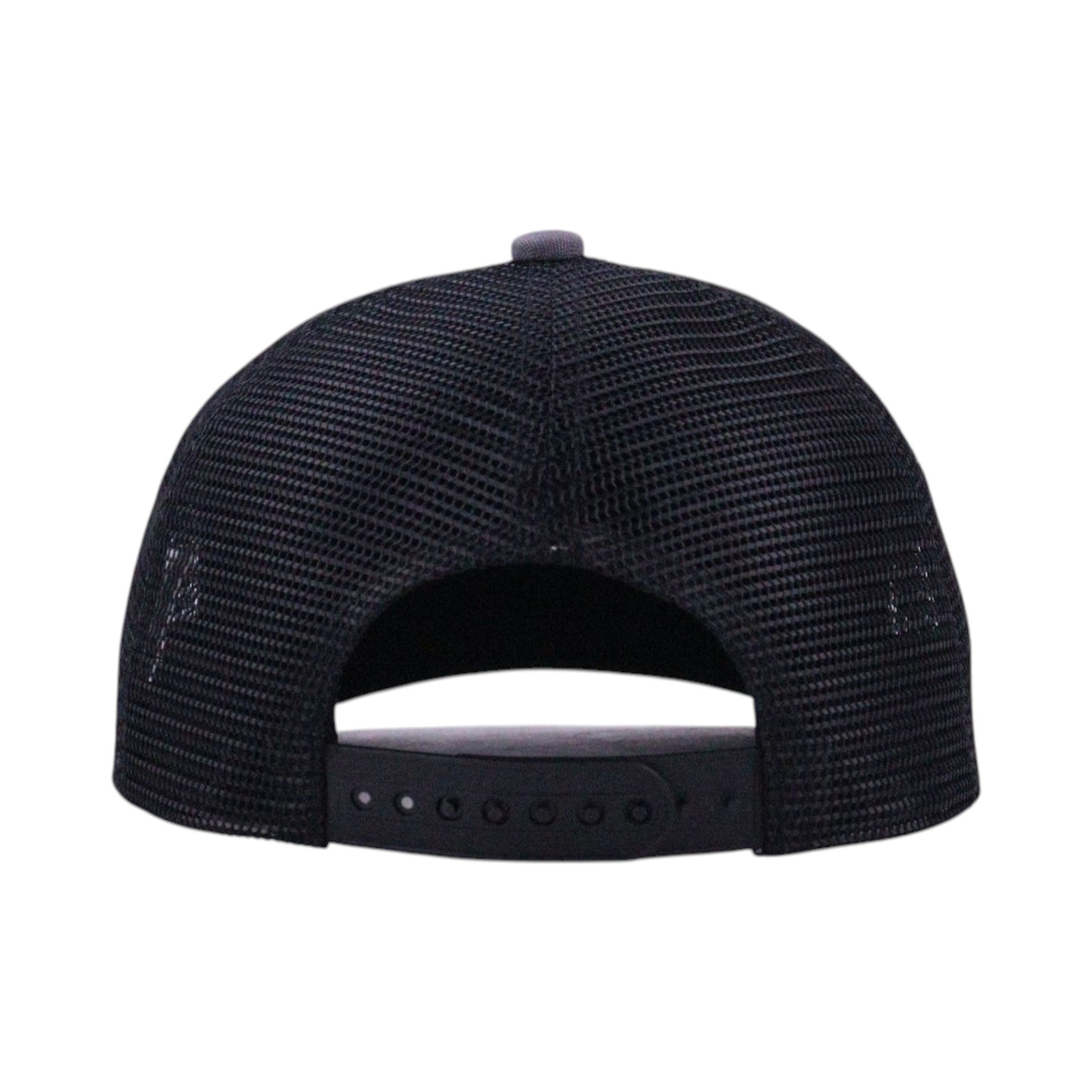Black mesh cap on a white background