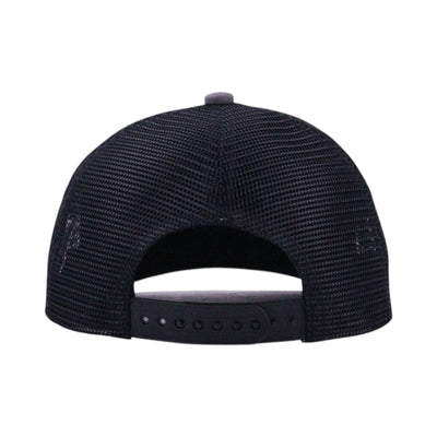 Black mesh cap on a white background